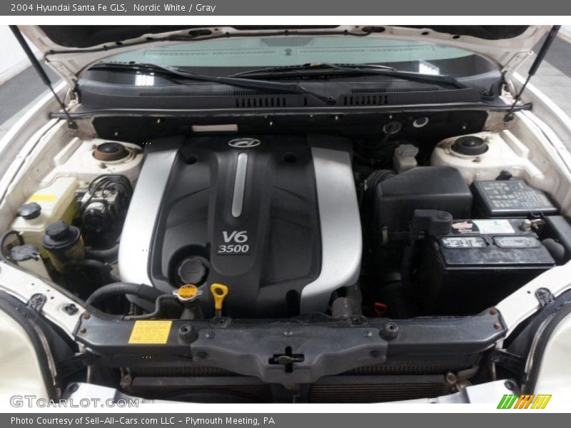 Nordic White / Gray 2004 Hyundai Santa Fe GLS
