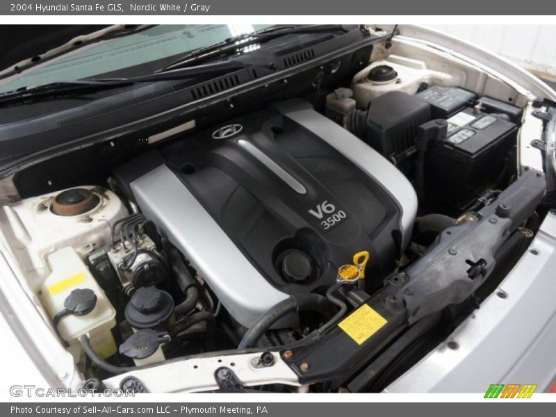 Nordic White / Gray 2004 Hyundai Santa Fe GLS