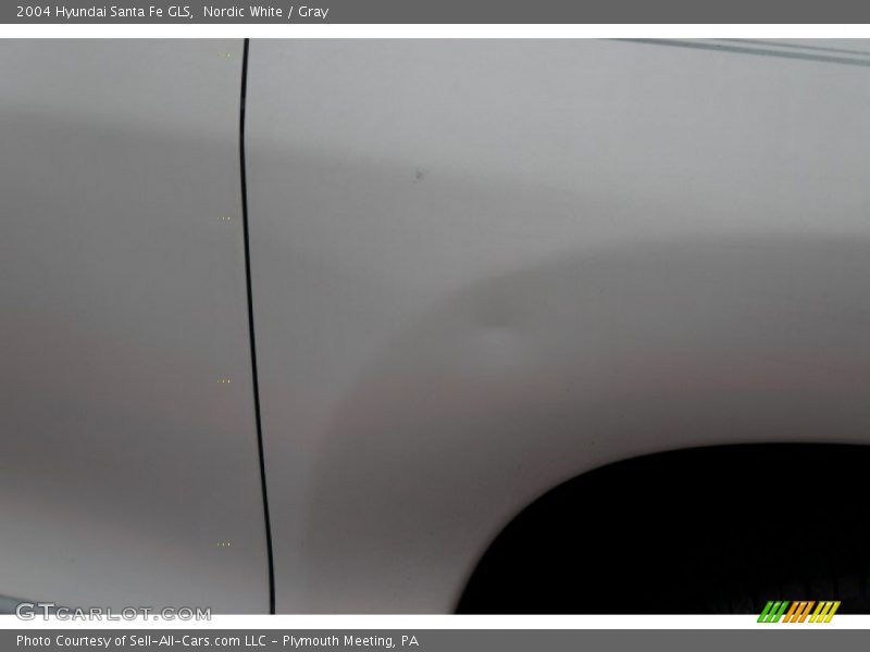 Nordic White / Gray 2004 Hyundai Santa Fe GLS