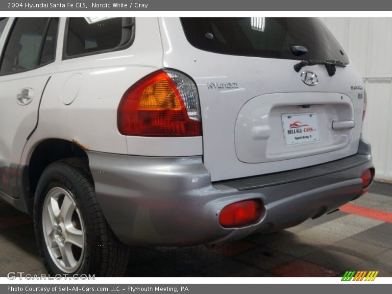 Nordic White / Gray 2004 Hyundai Santa Fe GLS