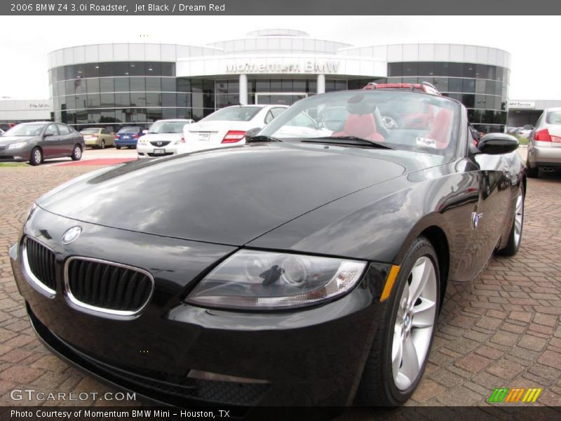 Jet Black / Dream Red 2006 BMW Z4 3.0i Roadster