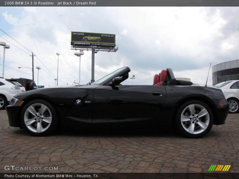 Jet Black / Dream Red 2006 BMW Z4 3.0i Roadster