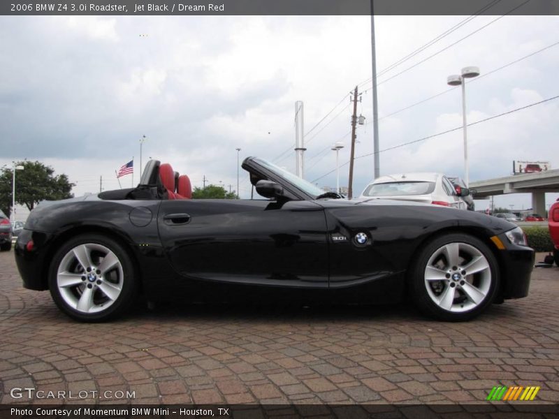 Jet Black / Dream Red 2006 BMW Z4 3.0i Roadster