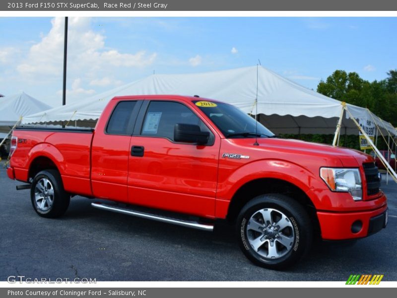 Race Red / Steel Gray 2013 Ford F150 STX SuperCab