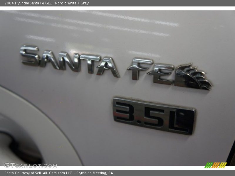 Nordic White / Gray 2004 Hyundai Santa Fe GLS