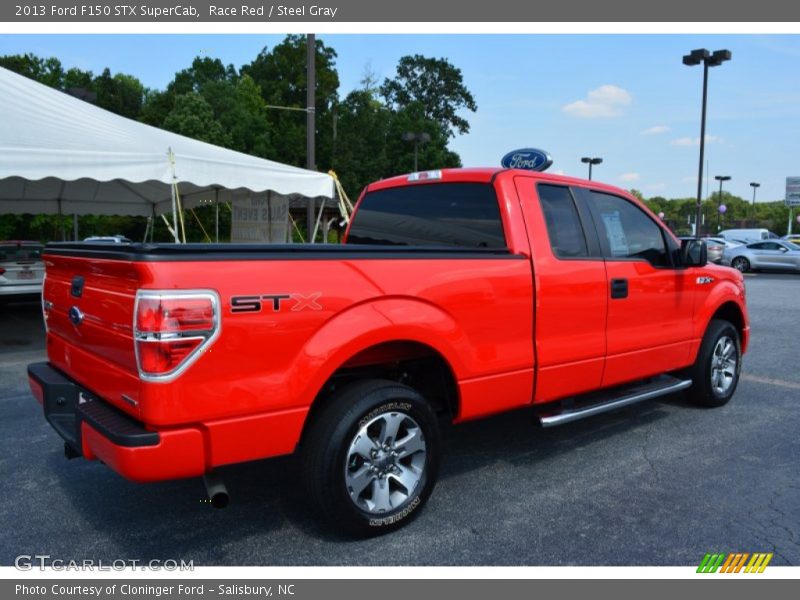 Race Red / Steel Gray 2013 Ford F150 STX SuperCab