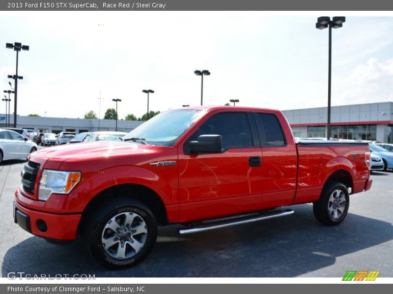 Race Red / Steel Gray 2013 Ford F150 STX SuperCab