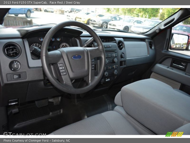 Race Red / Steel Gray 2013 Ford F150 STX SuperCab