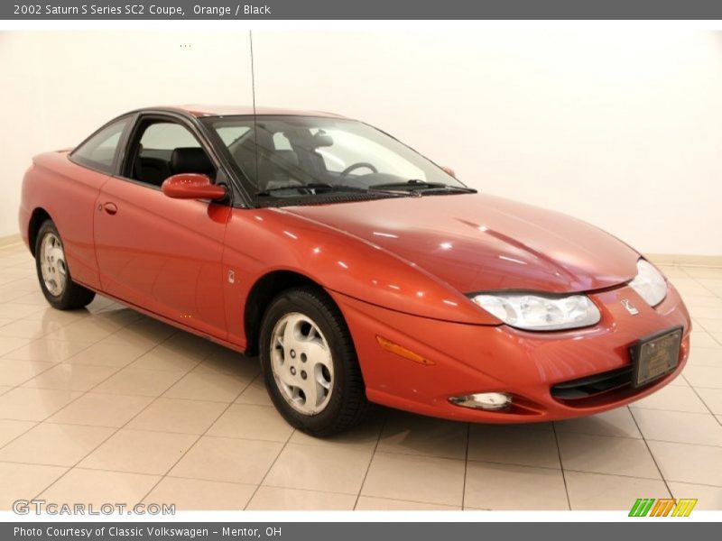 Orange / Black 2002 Saturn S Series SC2 Coupe