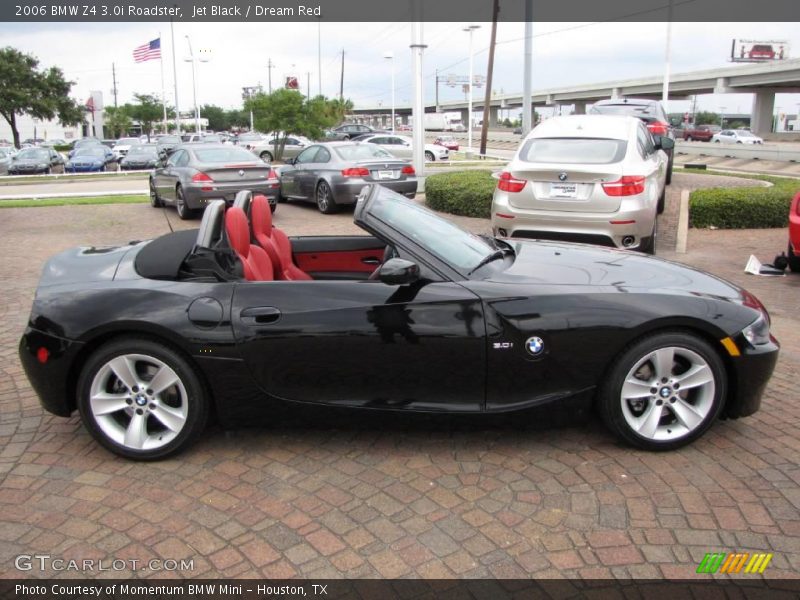 Jet Black / Dream Red 2006 BMW Z4 3.0i Roadster