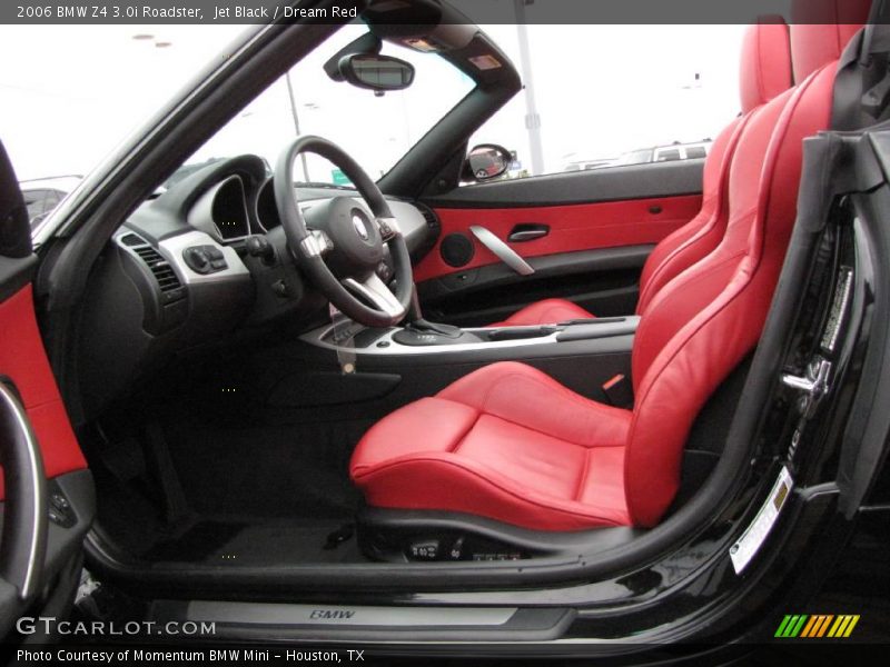 Jet Black / Dream Red 2006 BMW Z4 3.0i Roadster