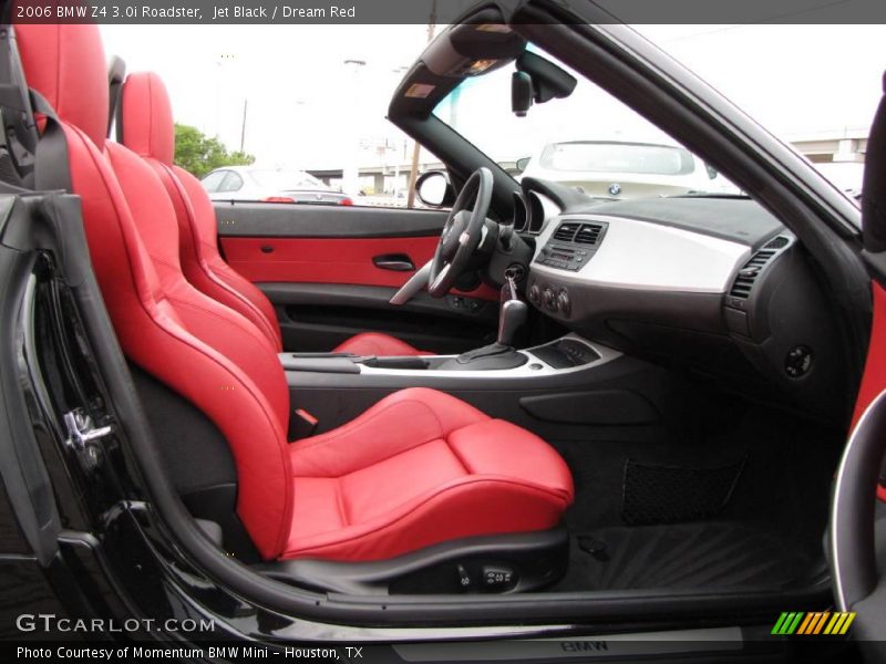 Jet Black / Dream Red 2006 BMW Z4 3.0i Roadster