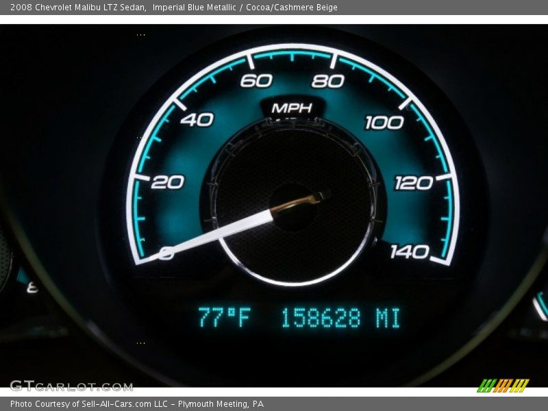 Imperial Blue Metallic / Cocoa/Cashmere Beige 2008 Chevrolet Malibu LTZ Sedan