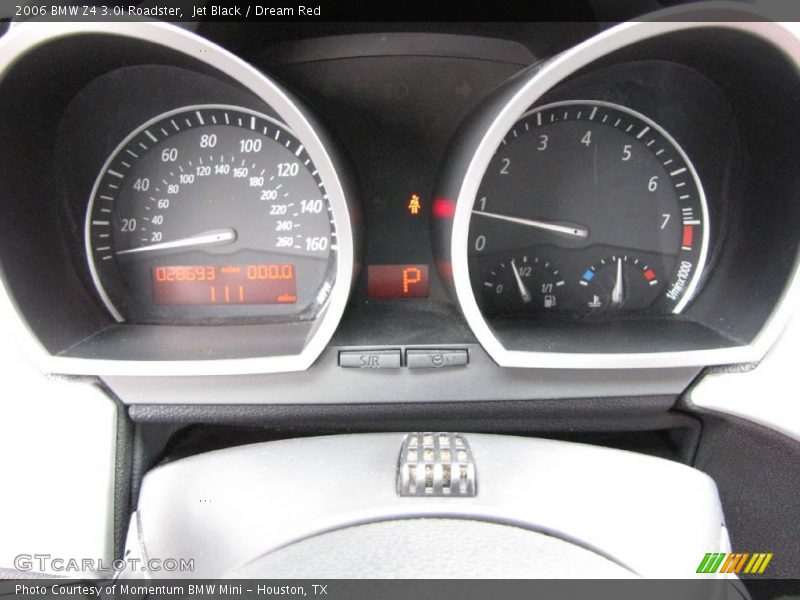 Jet Black / Dream Red 2006 BMW Z4 3.0i Roadster