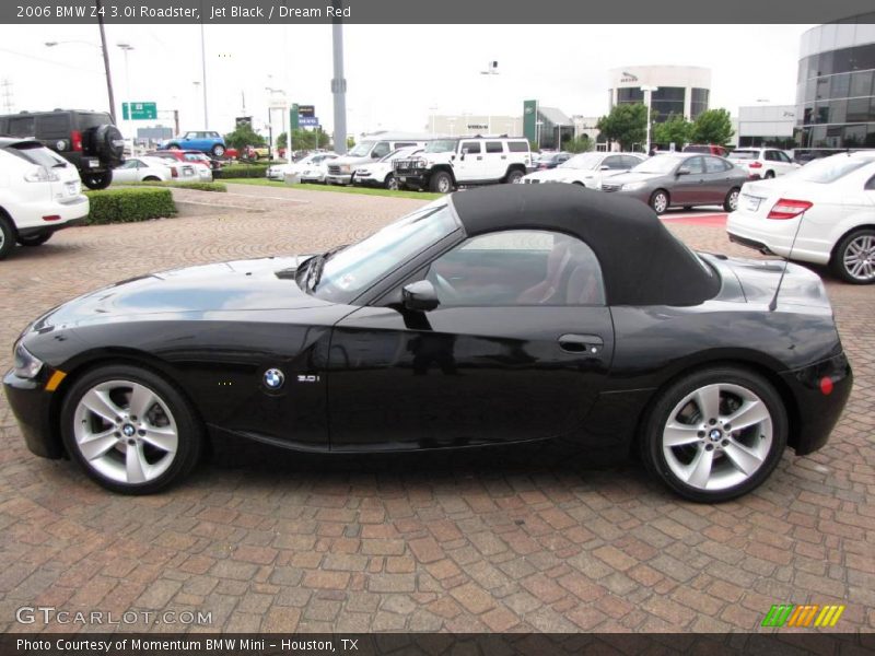 Jet Black / Dream Red 2006 BMW Z4 3.0i Roadster