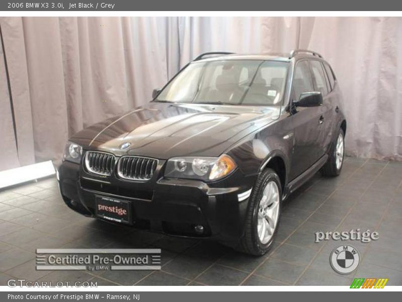 Jet Black / Grey 2006 BMW X3 3.0i