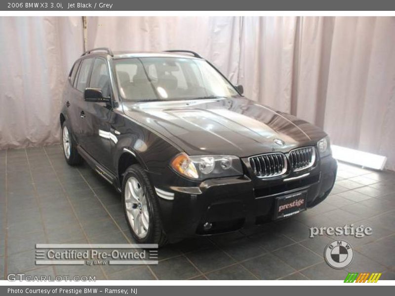 Jet Black / Grey 2006 BMW X3 3.0i