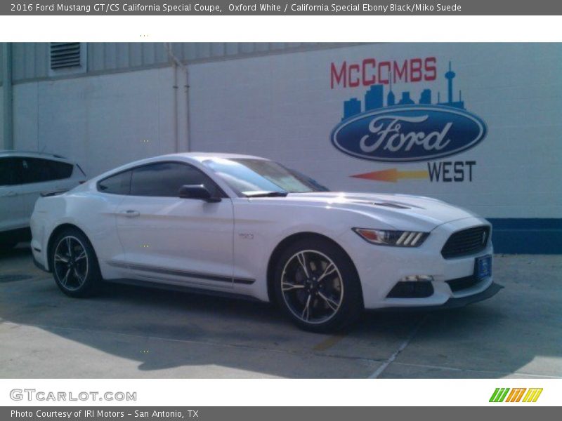 Oxford White / California Special Ebony Black/Miko Suede 2016 Ford Mustang GT/CS California Special Coupe