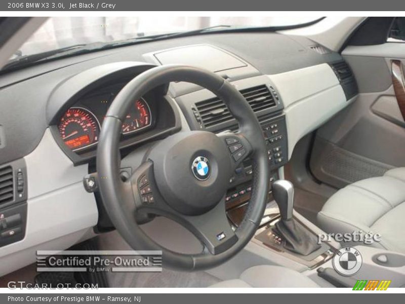 Jet Black / Grey 2006 BMW X3 3.0i