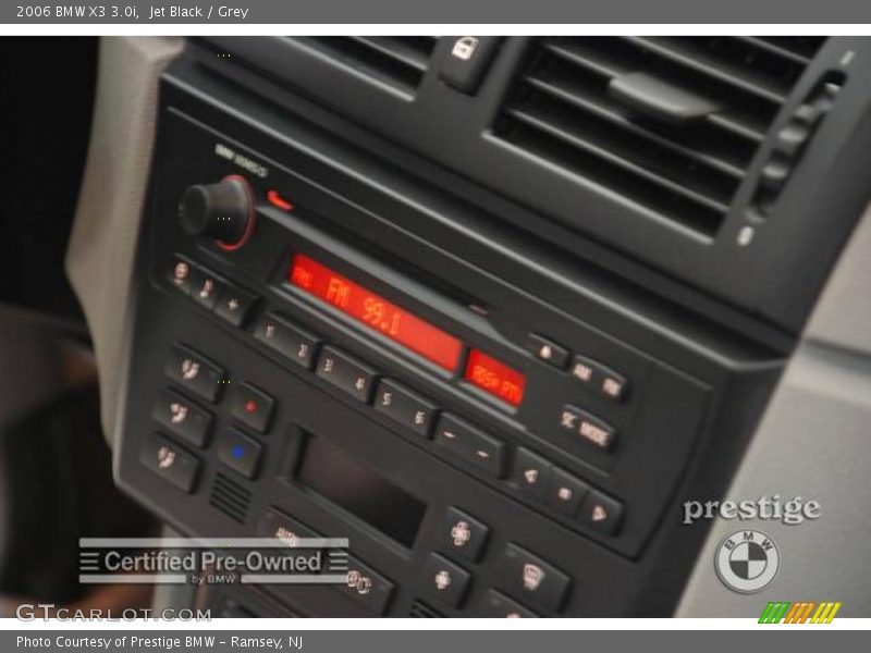 Jet Black / Grey 2006 BMW X3 3.0i
