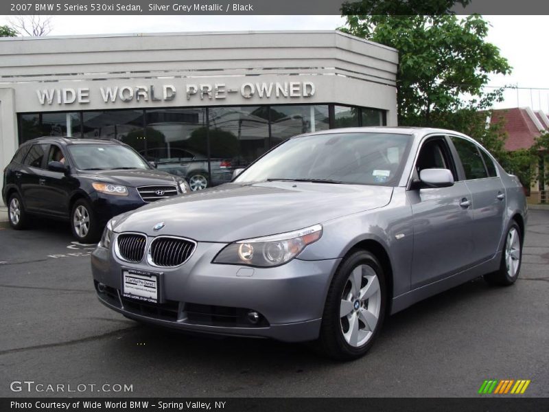 Silver Grey Metallic / Black 2007 BMW 5 Series 530xi Sedan