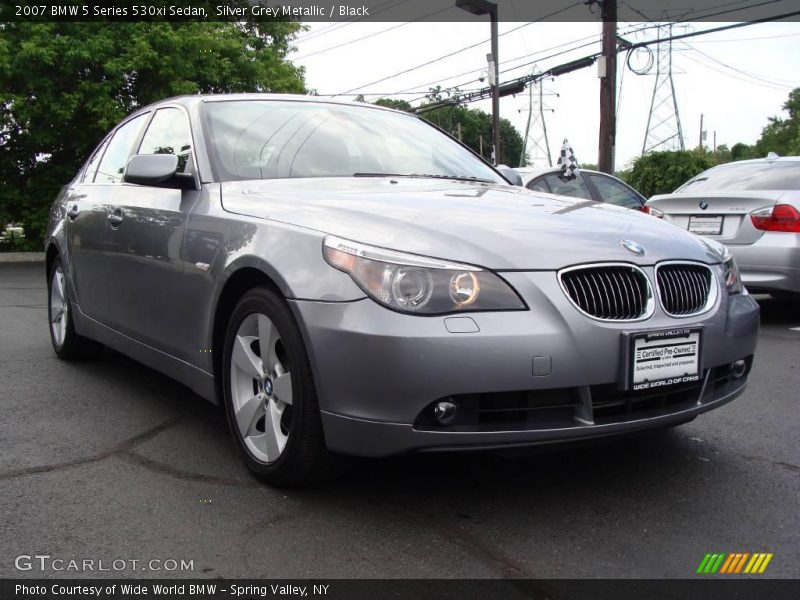 Silver Grey Metallic / Black 2007 BMW 5 Series 530xi Sedan