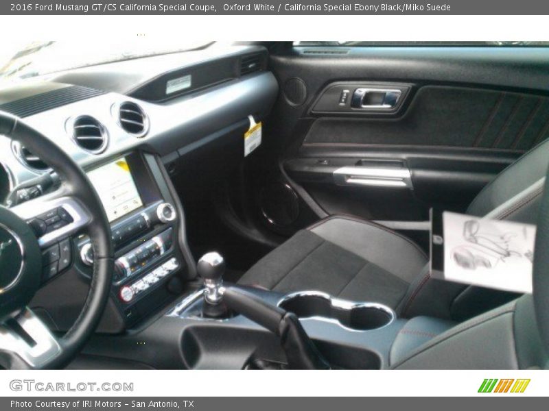 Oxford White / California Special Ebony Black/Miko Suede 2016 Ford Mustang GT/CS California Special Coupe