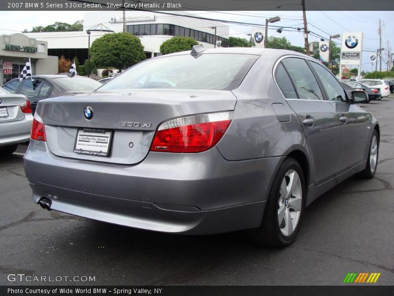 Silver Grey Metallic / Black 2007 BMW 5 Series 530xi Sedan