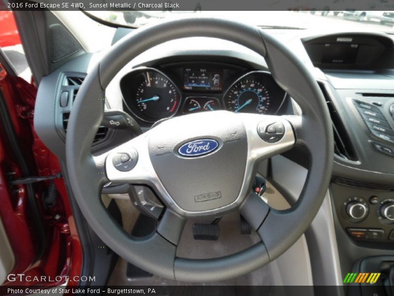 Sunset Metallic / Charcoal Black 2016 Ford Escape SE 4WD