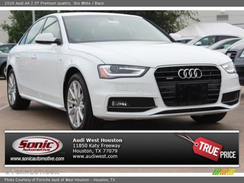 Ibis White / Black 2016 Audi A4 2.0T Premium quattro