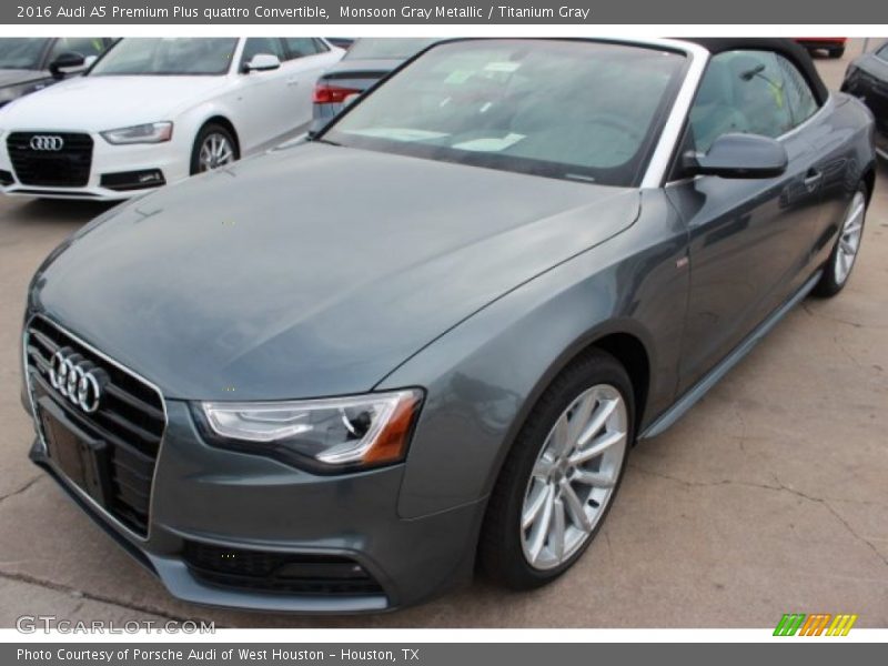 Monsoon Gray Metallic / Titanium Gray 2016 Audi A5 Premium Plus quattro Convertible