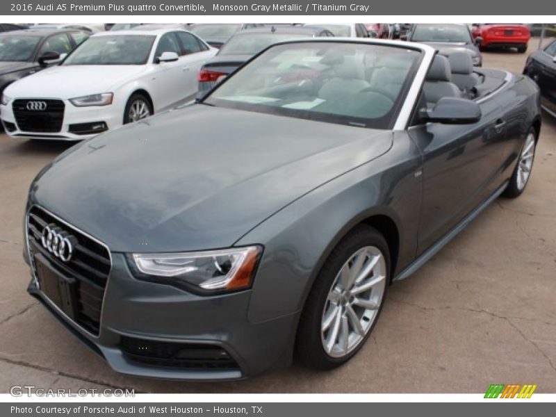 Monsoon Gray Metallic / Titanium Gray 2016 Audi A5 Premium Plus quattro Convertible