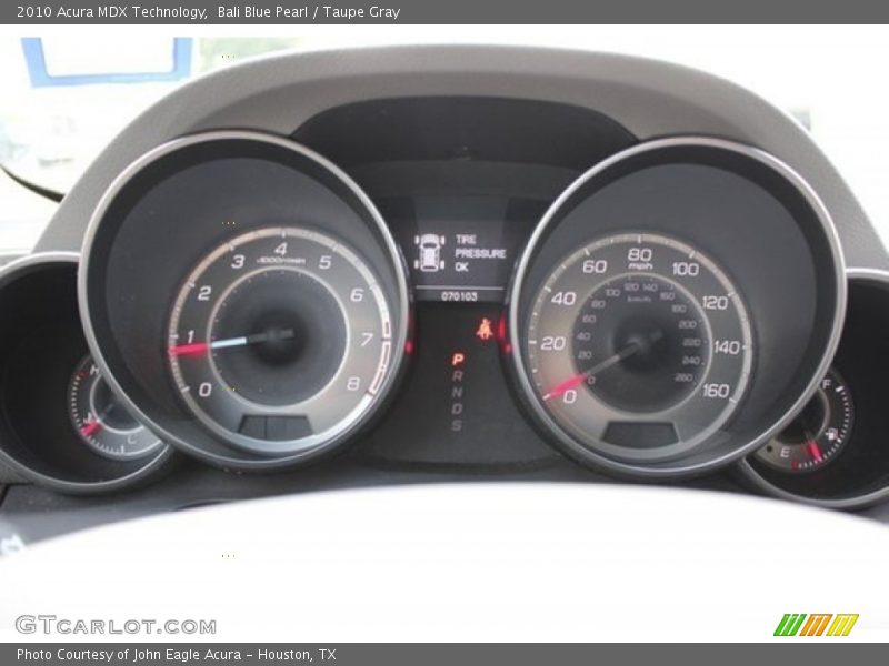 Bali Blue Pearl / Taupe Gray 2010 Acura MDX Technology