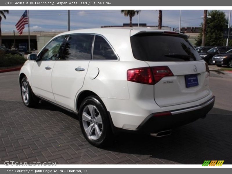 Aspen White Pearl / Taupe Gray 2010 Acura MDX Technology