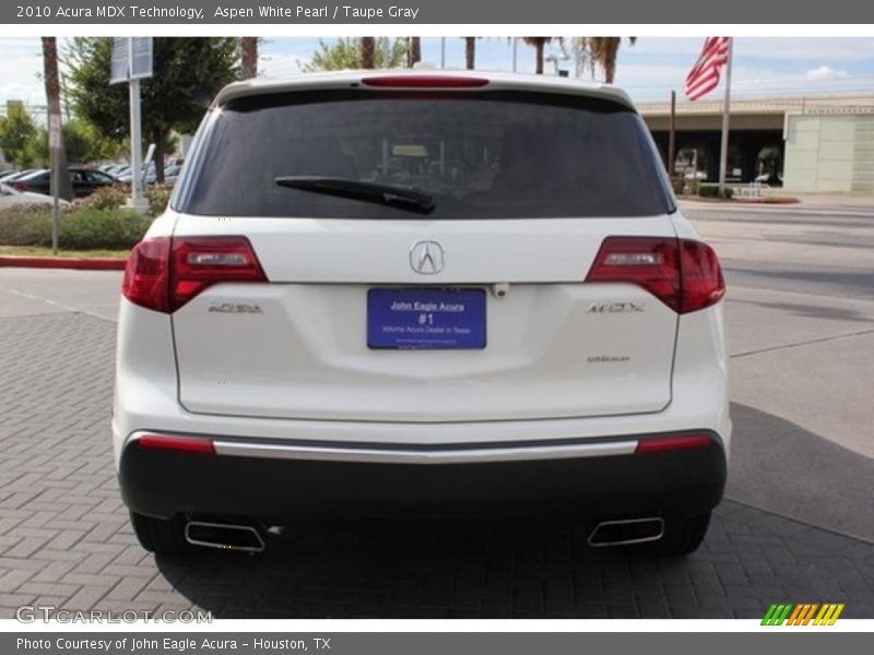 Aspen White Pearl / Taupe Gray 2010 Acura MDX Technology
