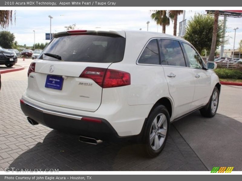 Aspen White Pearl / Taupe Gray 2010 Acura MDX Technology