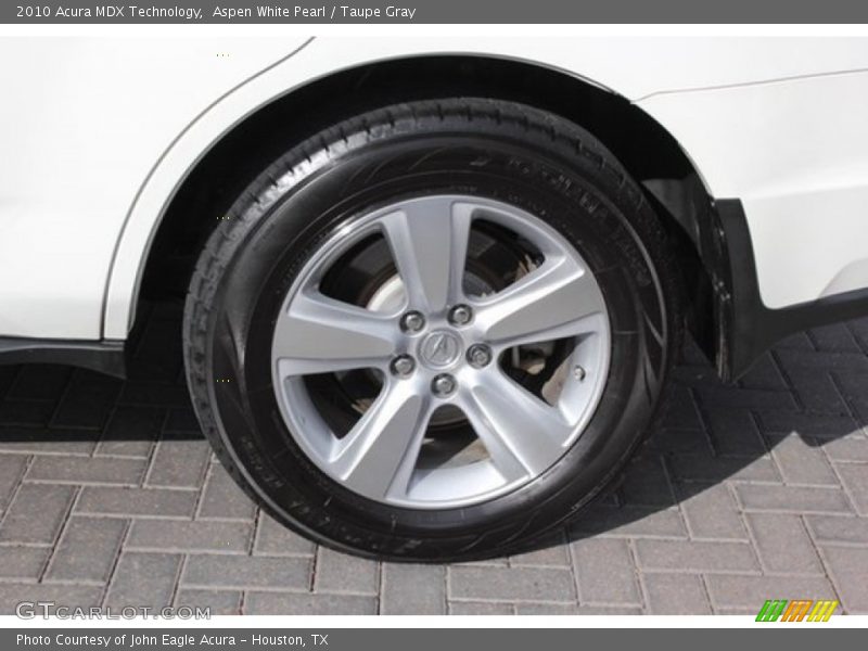 Aspen White Pearl / Taupe Gray 2010 Acura MDX Technology
