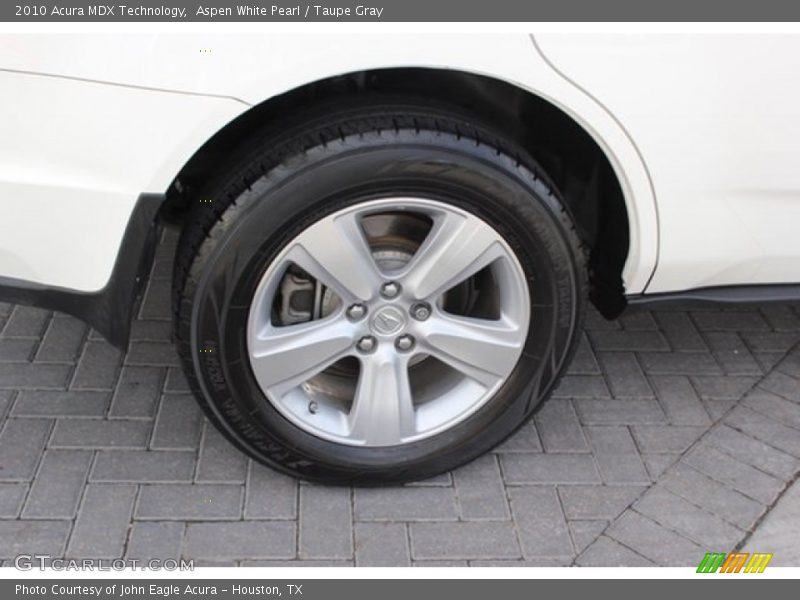 Aspen White Pearl / Taupe Gray 2010 Acura MDX Technology