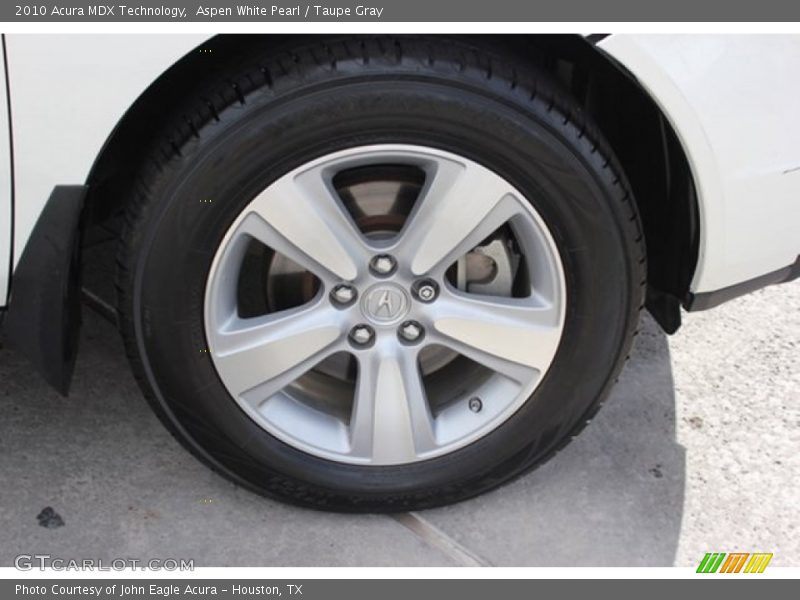 Aspen White Pearl / Taupe Gray 2010 Acura MDX Technology