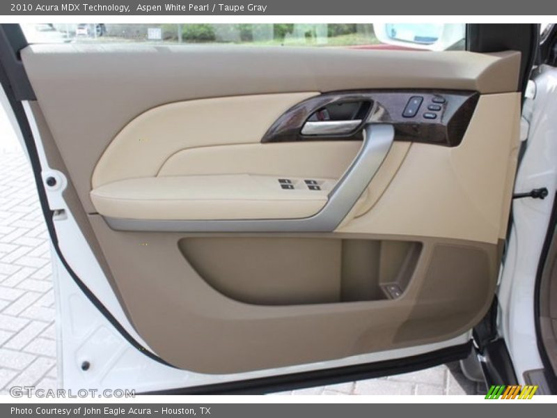 Aspen White Pearl / Taupe Gray 2010 Acura MDX Technology