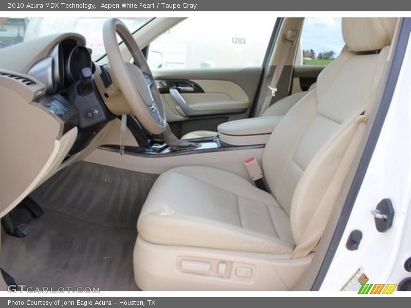 Aspen White Pearl / Taupe Gray 2010 Acura MDX Technology