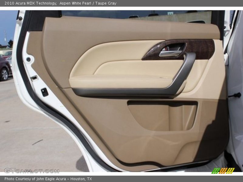 Aspen White Pearl / Taupe Gray 2010 Acura MDX Technology