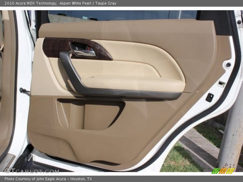 Aspen White Pearl / Taupe Gray 2010 Acura MDX Technology