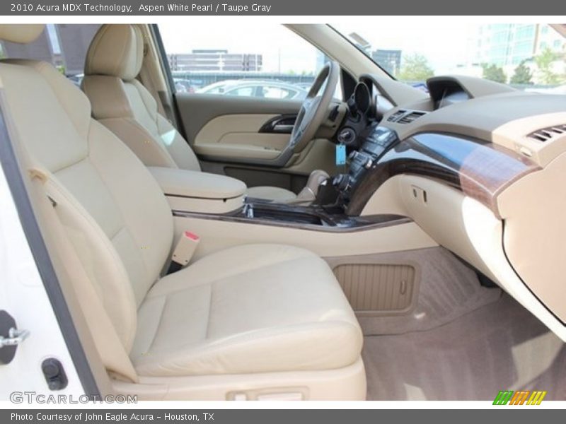 Aspen White Pearl / Taupe Gray 2010 Acura MDX Technology