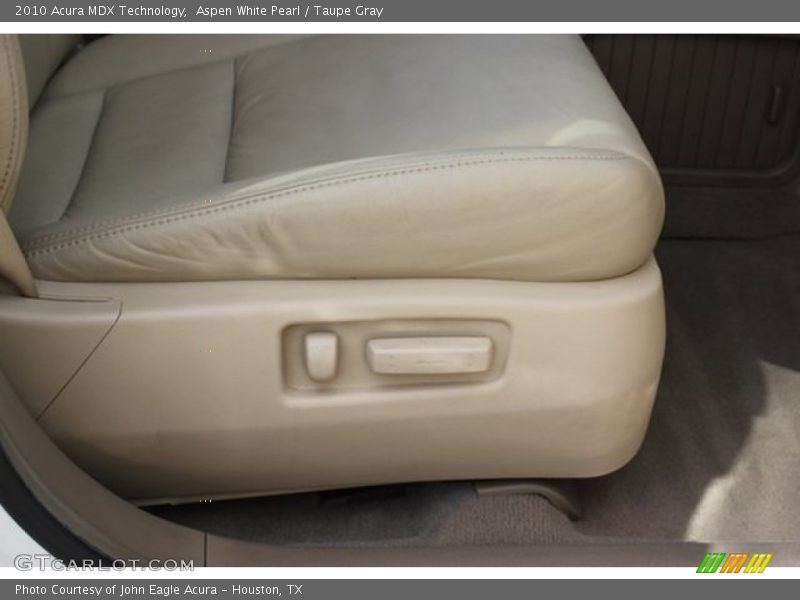 Aspen White Pearl / Taupe Gray 2010 Acura MDX Technology