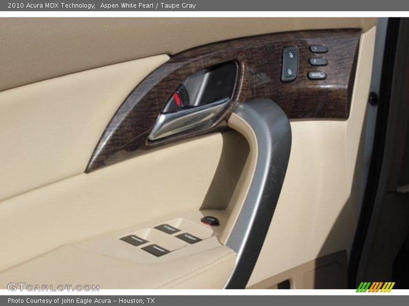 Aspen White Pearl / Taupe Gray 2010 Acura MDX Technology