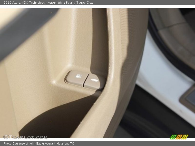 Aspen White Pearl / Taupe Gray 2010 Acura MDX Technology
