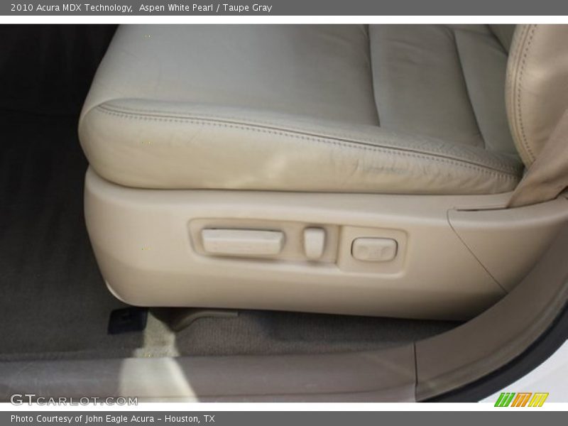 Aspen White Pearl / Taupe Gray 2010 Acura MDX Technology