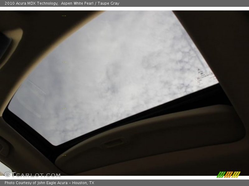Aspen White Pearl / Taupe Gray 2010 Acura MDX Technology