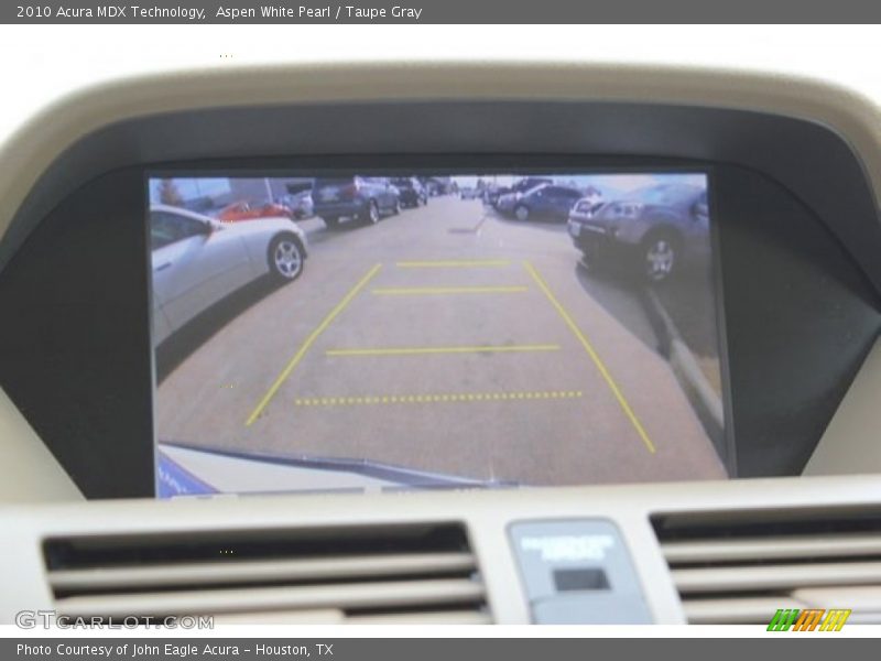 Aspen White Pearl / Taupe Gray 2010 Acura MDX Technology